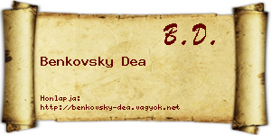 Benkovsky Dea névjegykártya